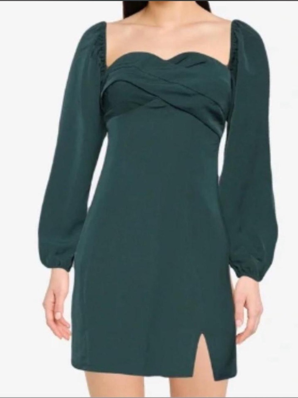 Abercrombie & Fitch Women’s Emerald Green Draped Bodice Dress Size Medium